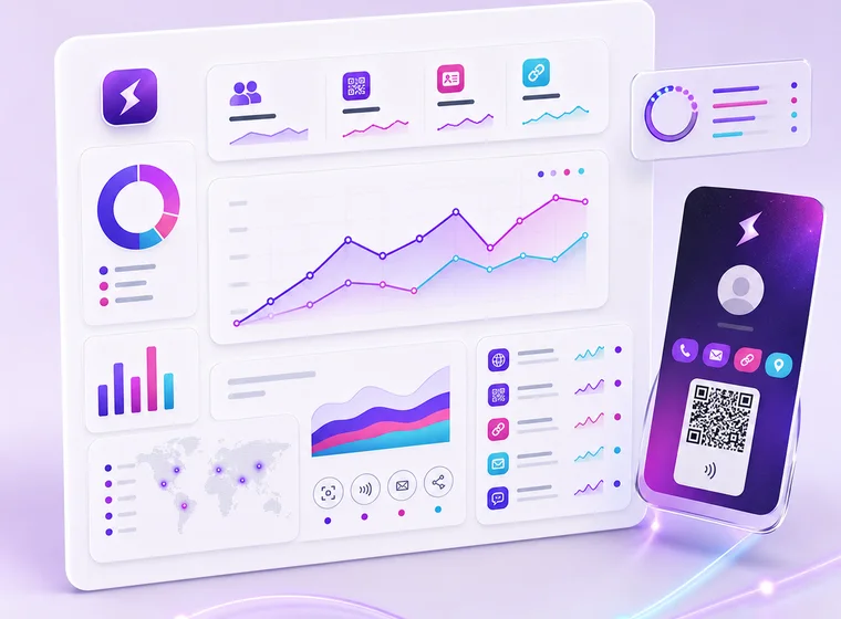 Zapped analytics dashboard with profile activity charts