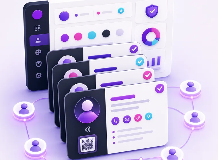 Team profile cards with approved workspace controls
