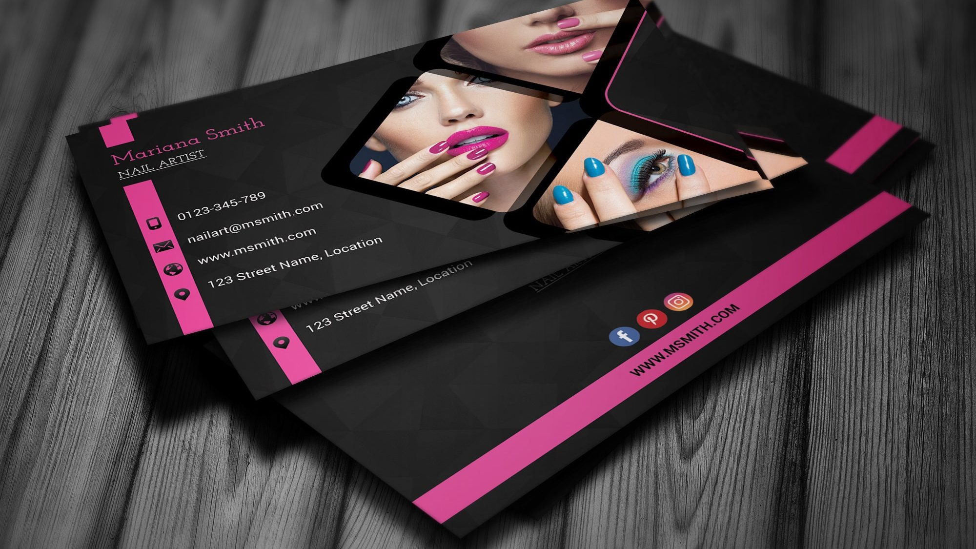 Neutral Gold | Hand Nail Salon Business Card Template | PosterMyWall