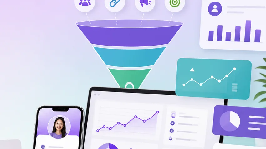 Marketing campaign workspace with QR code tracking and audience analytics
