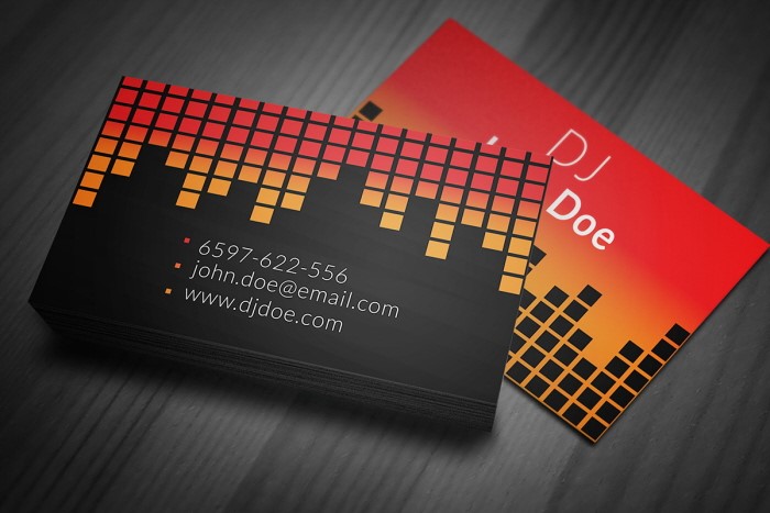 DJ Business Card Ideas