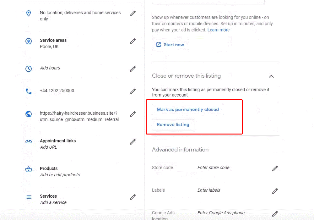Google Business Profile Listing