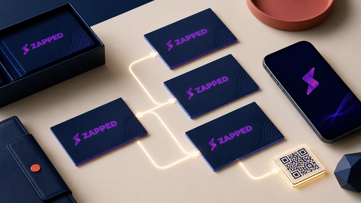 A team NFC card control system showing physical card custody, a shared profile, QR fallback, permissions, and lifecycle states