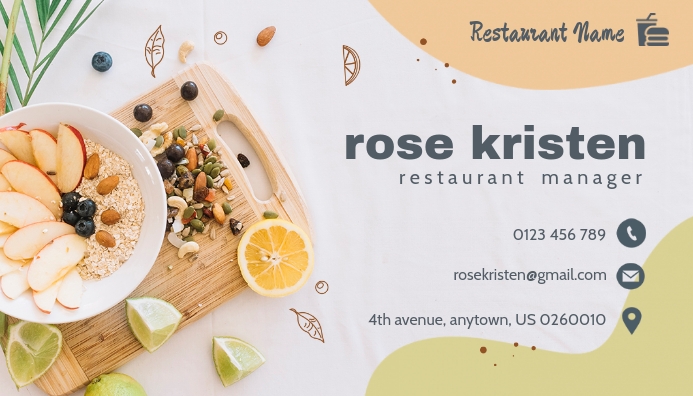 food business card ideas