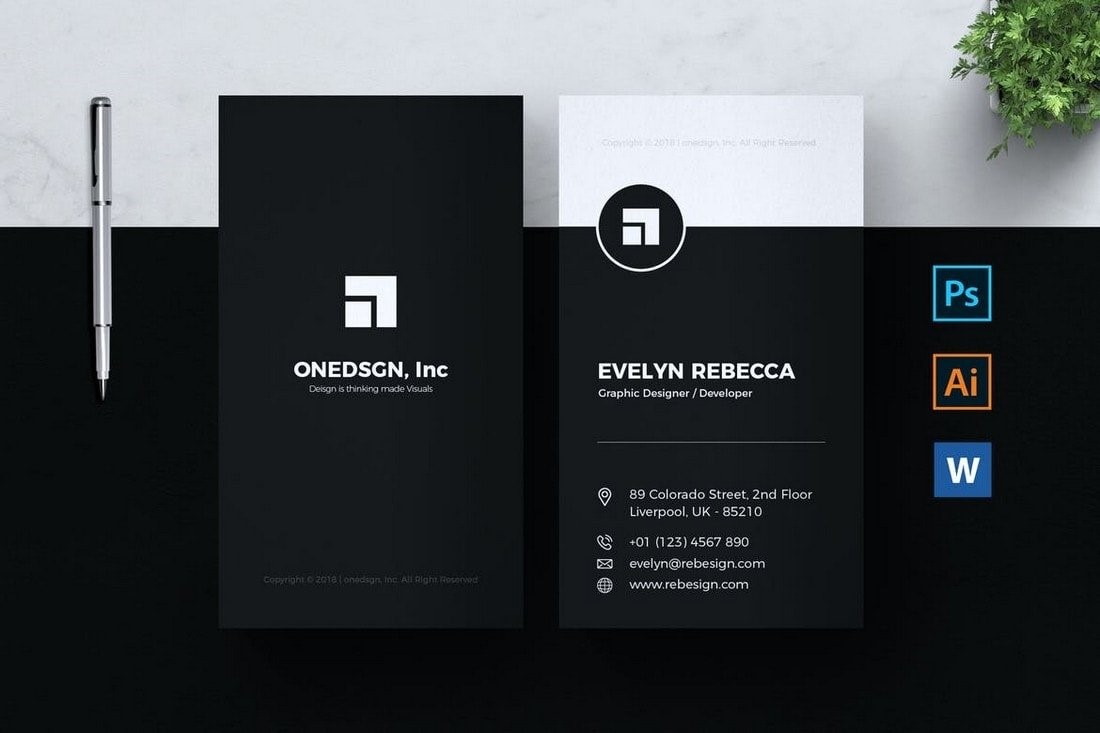 Business Card Template Google Docs