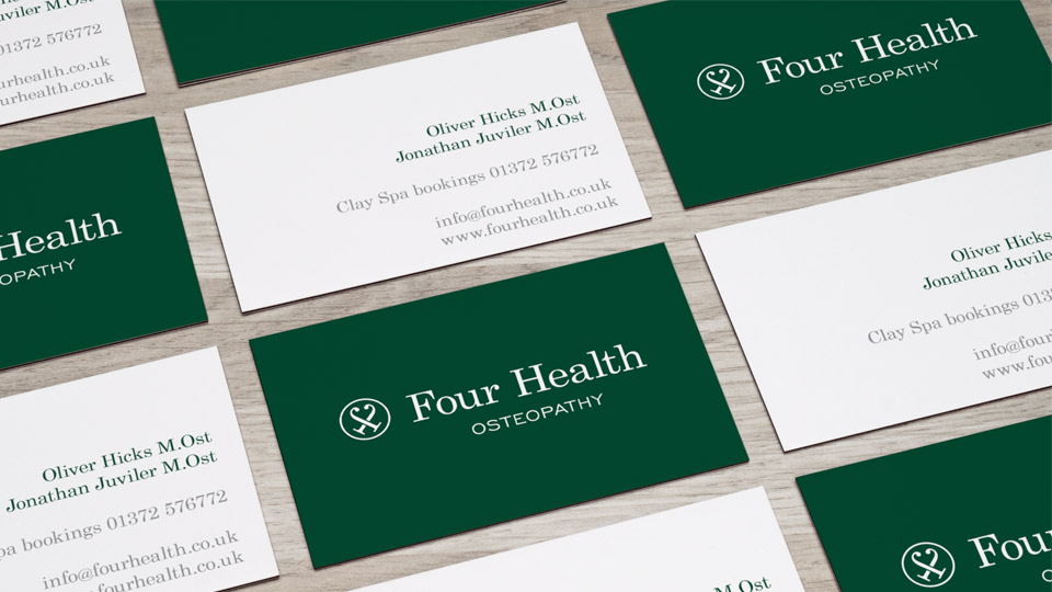 Osteopathy clinic business card design