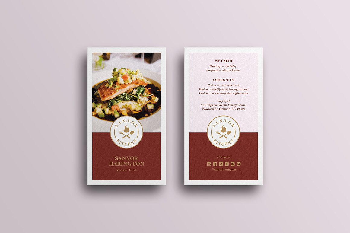 food business card ideas