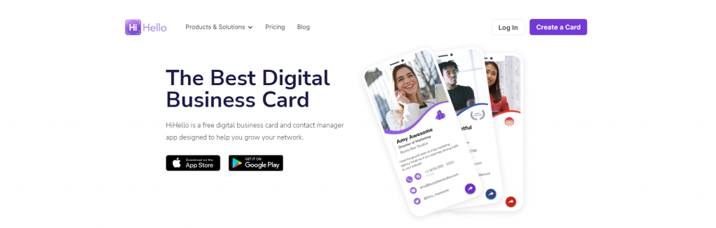 HiHello E-Business card app