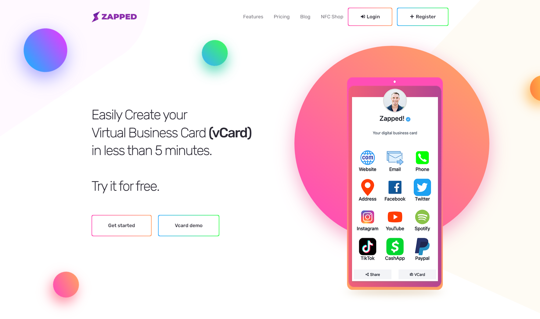 digital business card app