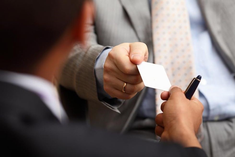 Is Passing Out Business Cards Soliciting