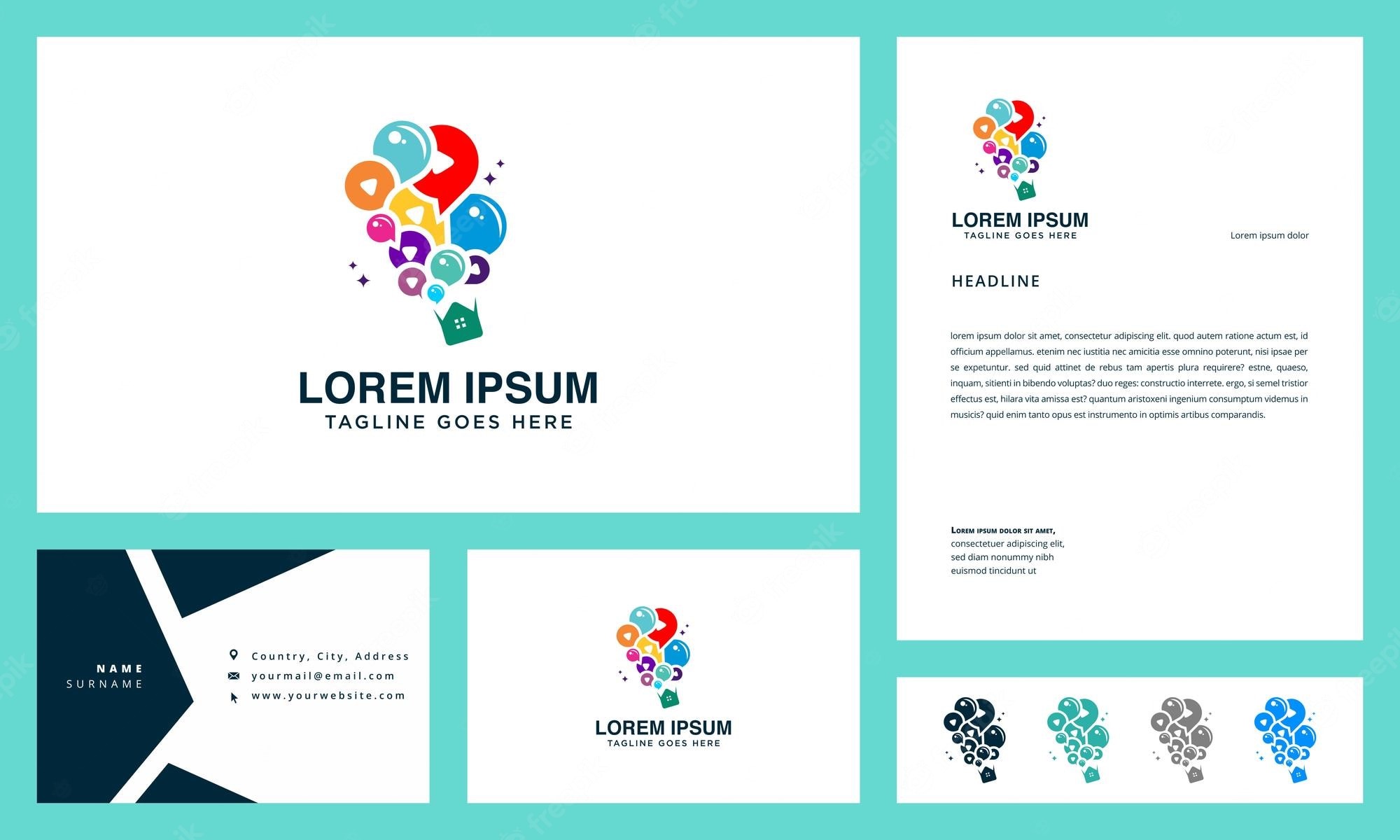 Balloon Business Card Ideas