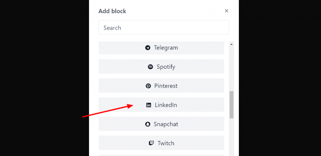LinkedIn profile