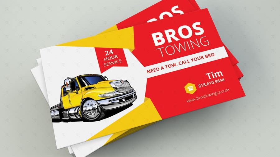 Tow truck business card ideas example 2
