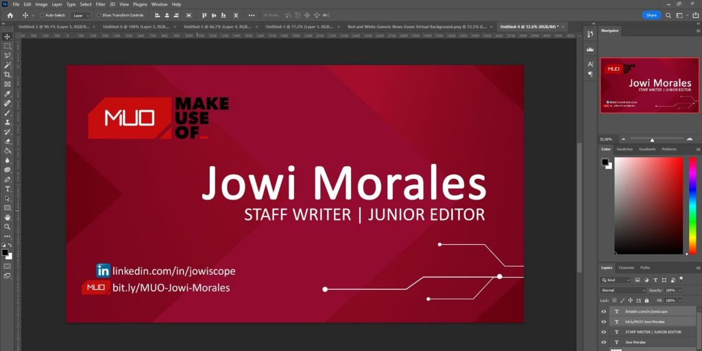 Business Card In Photoshop