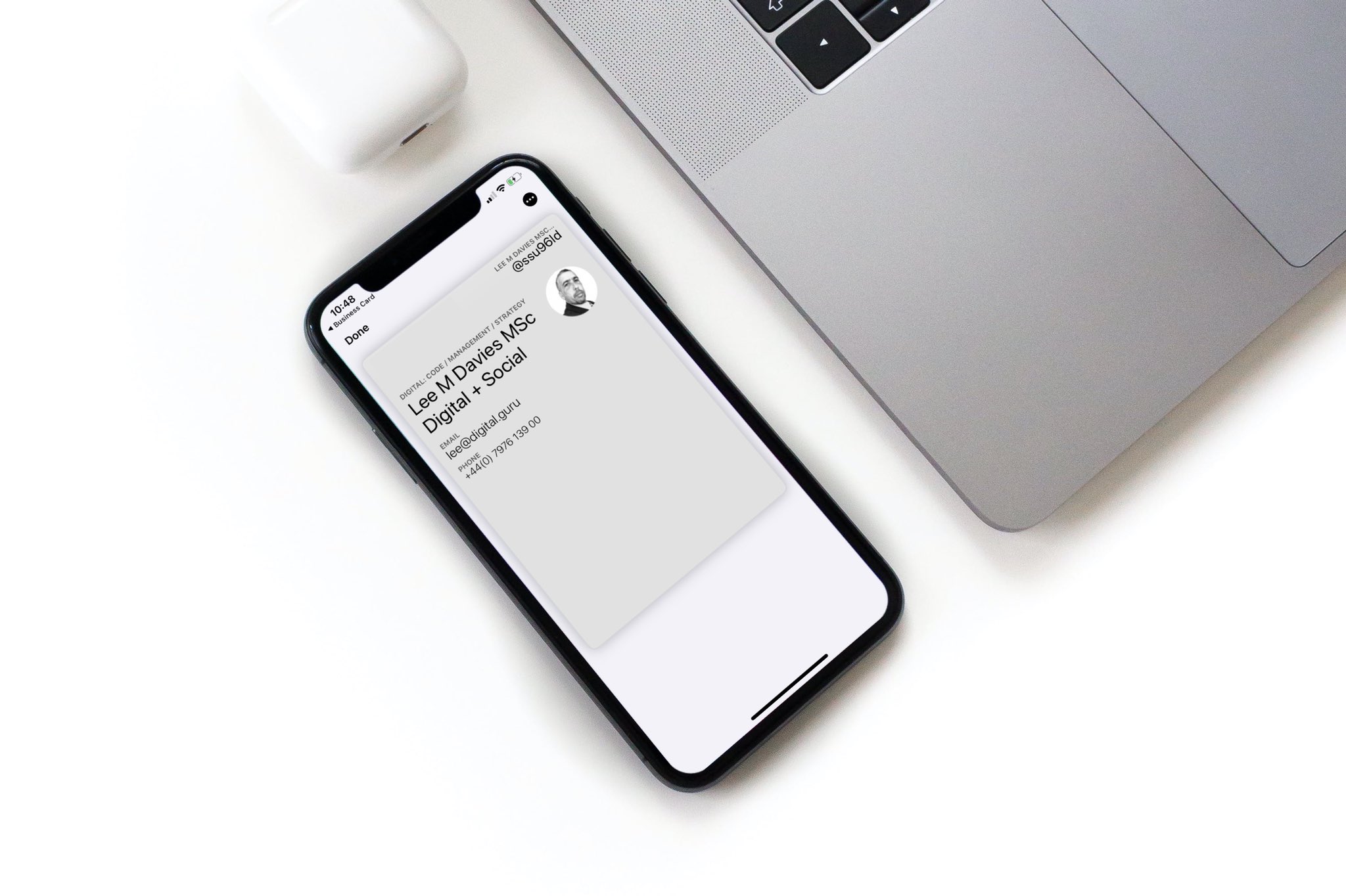 digital business card iphone wallet