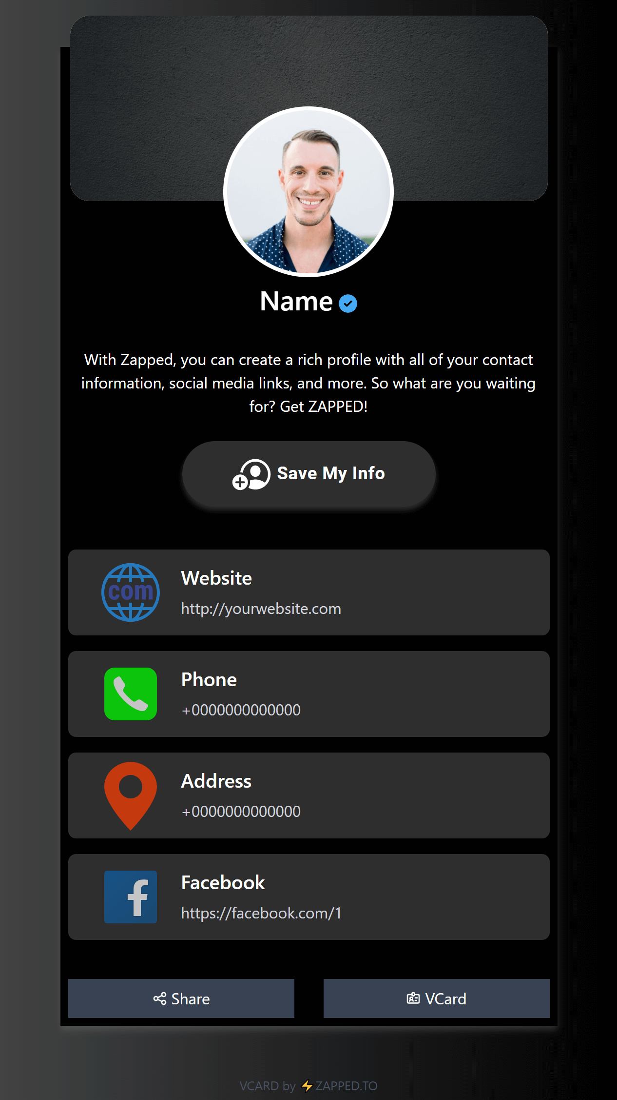 Digital vcard