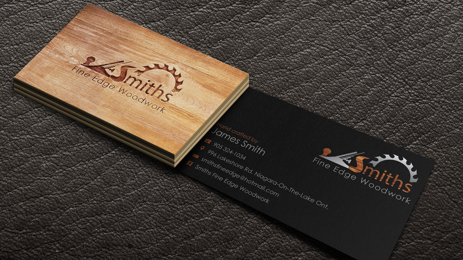 Woodworking business card ideas example 2