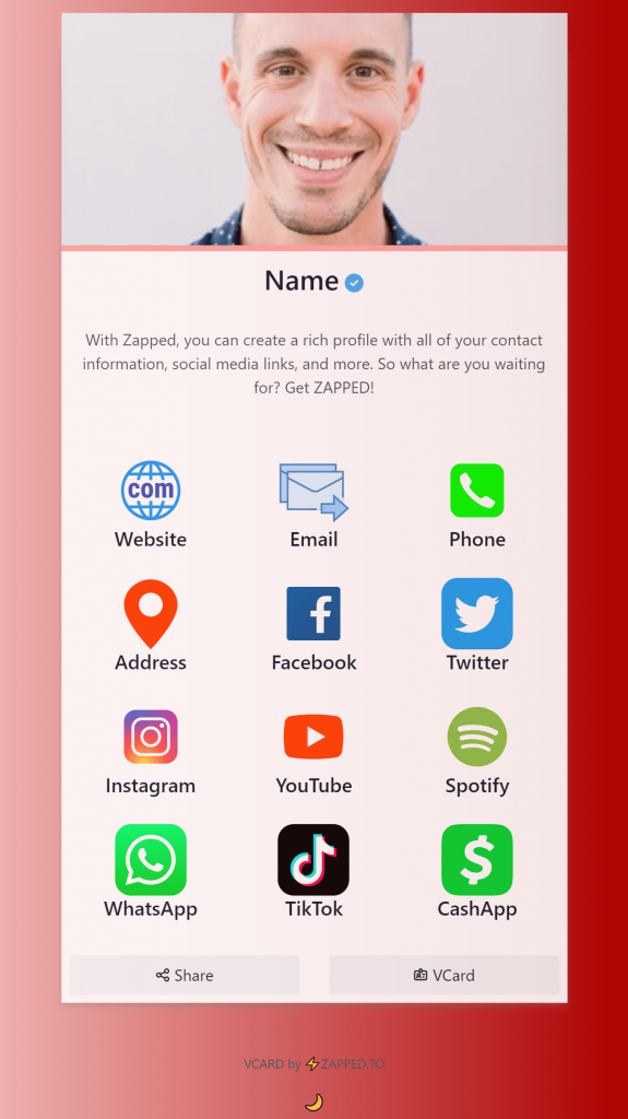 Digital Contact card