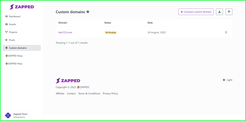 How to Access Custom Domains Section?