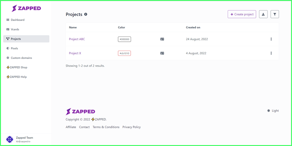 How to Access Projects Section?