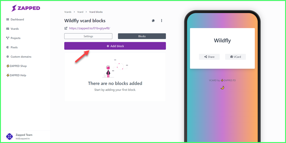 How to Create a Block for your Vcard?