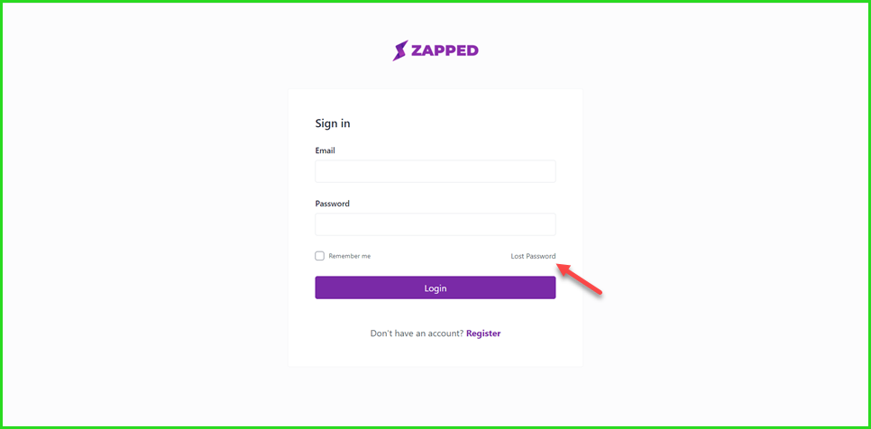 How to Recover your Account on Zapped?