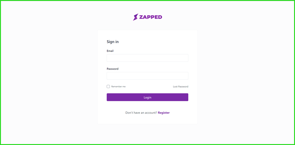 How to Sign In on Zapped?